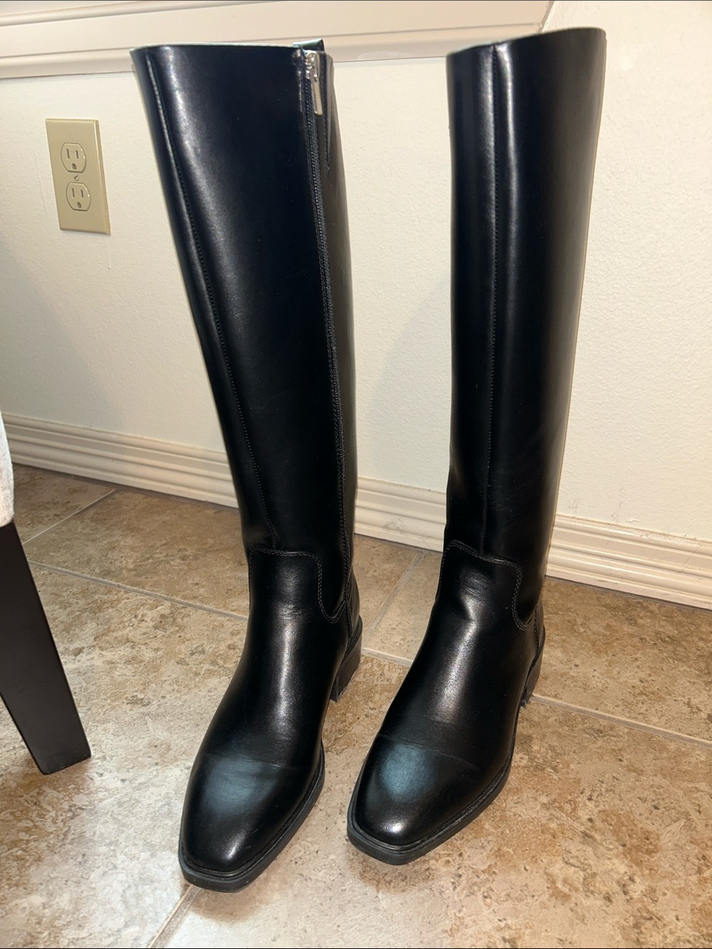 Nine West Black Knee High Boots Size 6